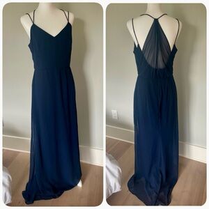 After Six Navy Chiffon Gown Gala Bridesmaid Dress 10